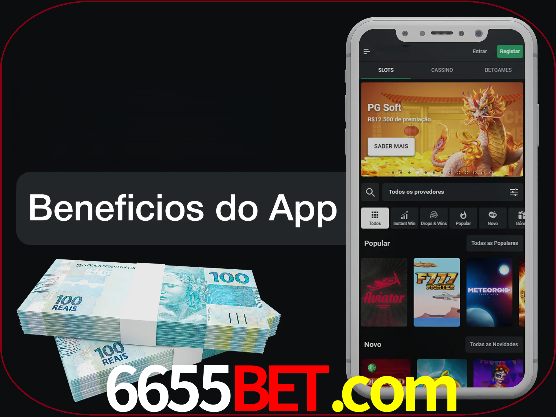 Obtenha todos os benefícios usando o aplicativo.